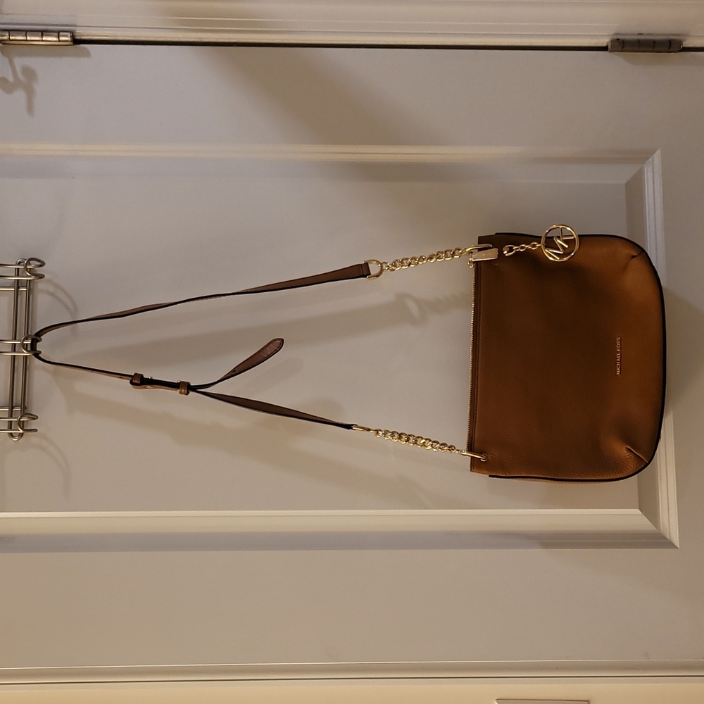 MICHAEL Michael Kors brown pebbled leather crossbody